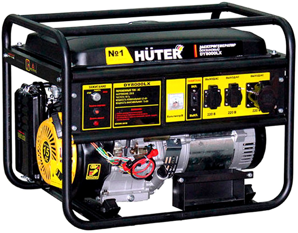 Бензиновый генератор Huter DY8000LX (6.5/7.0 кВт, 220В)